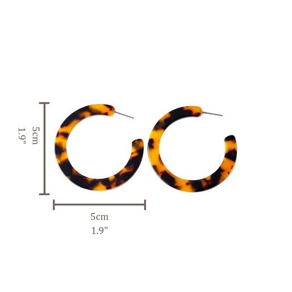 Tortoise Shell Print Earrings