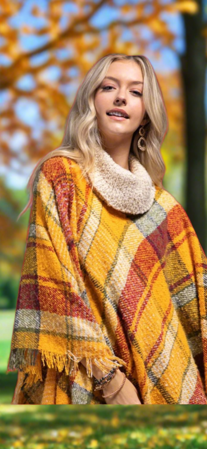 Marigold Turtle Neck Poncho