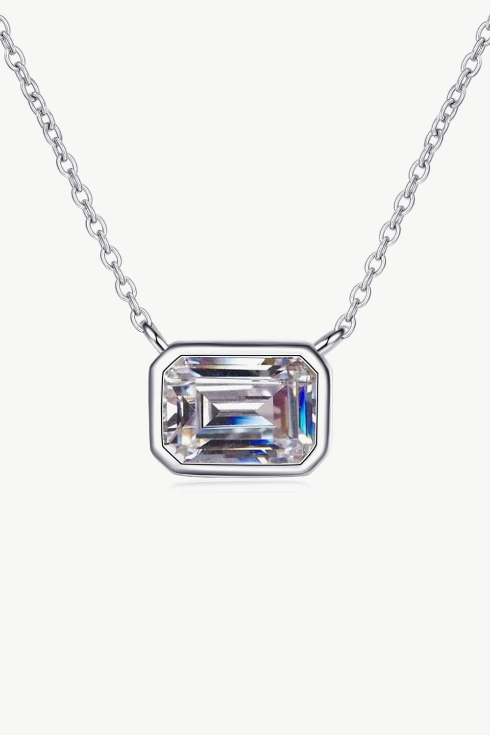 1 Carat Moissanite Pendant Necklace