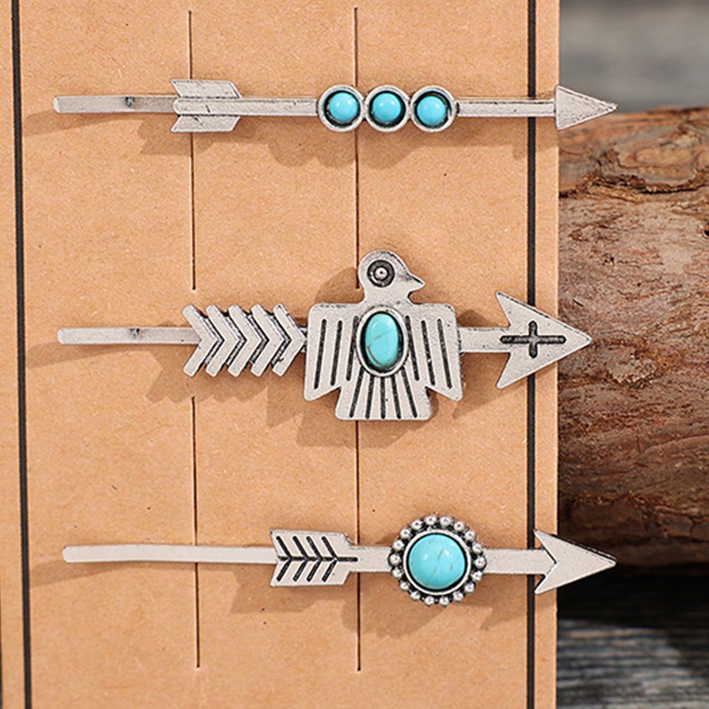 3 pc Set Turquoise Hair Pins