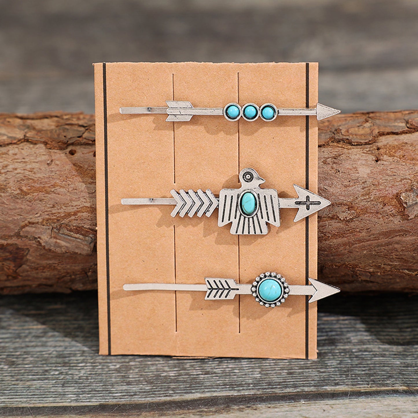 3 pc Set Turquoise Hair Pins